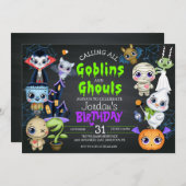 Halloween-Party Einladung (Vorne/Hinten)