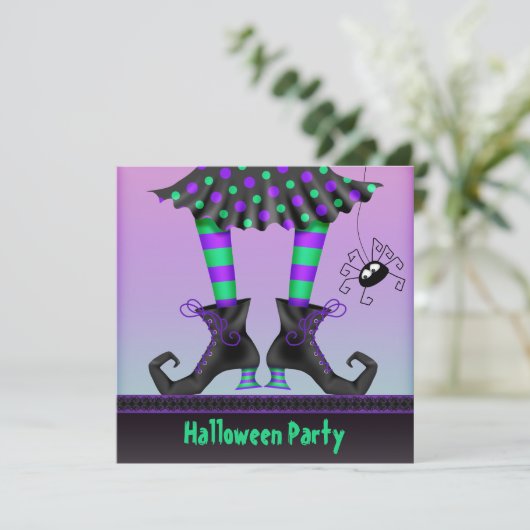 Halloween-Party Einladung (Stehend Vorderseite)