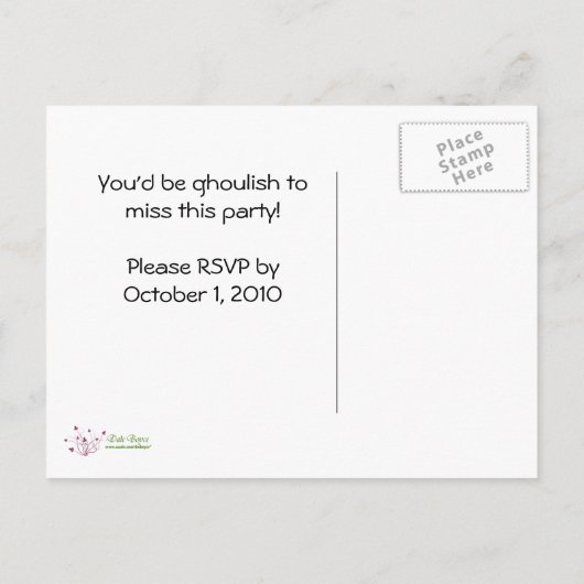 Halloween-Party Einladung (Rückseite)