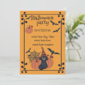 Halloween-Party Einladung (Stehend Vorderseite)