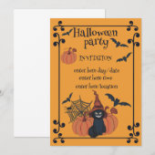 Halloween-Party Einladung (Vorne/Hinten)