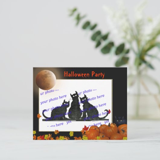 Halloween-Party Einladung (Stehend Vorderseite)