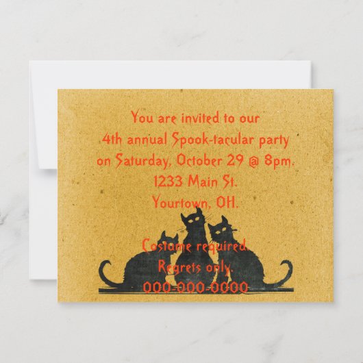 Halloween-Party Einladung (Rückseite)