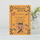Halloween-Party Einladung (Stehend Vorderseite)