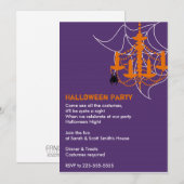 Halloween-Party Einladung (Vorne/Hinten)