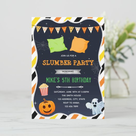 Halloween-Party Einladung (Stehend Vorderseite)