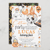 Halloween-Party Einladung (Vorne/Hinten)