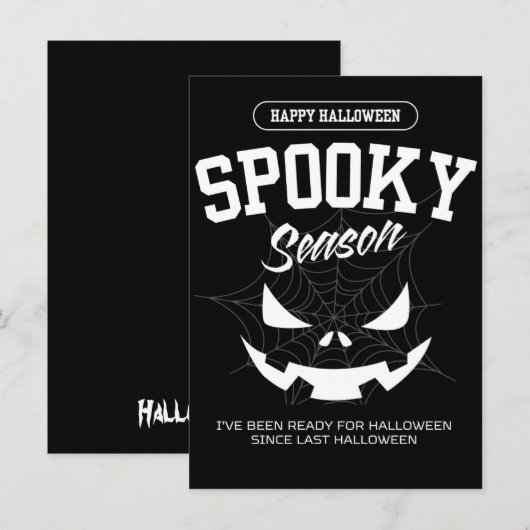 Halloween-Party Einladung (Vorne/Hinten)