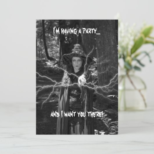 Halloween-Party Einladung (Stehend Vorderseite)