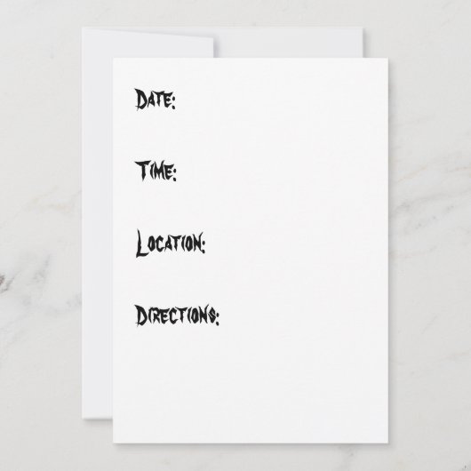 Halloween-Party Einladung (Rückseite)