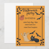 Halloween-Party Einladung (Vorne/Hinten)
