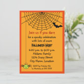 Halloween-Party Einladung (Stehend Vorderseite)