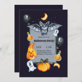 Halloween-Party Einladung (Vorne/Hinten)