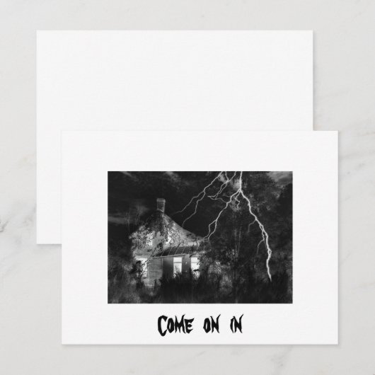 Halloween-Party Einladung (Vorne/Hinten)