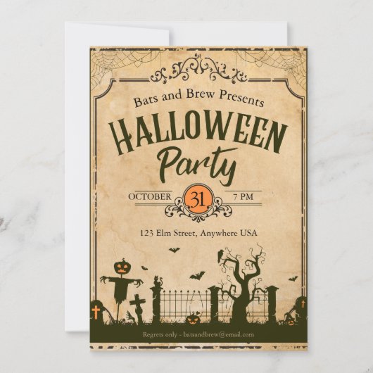 Halloween-Party Einladung (Vorderseite)