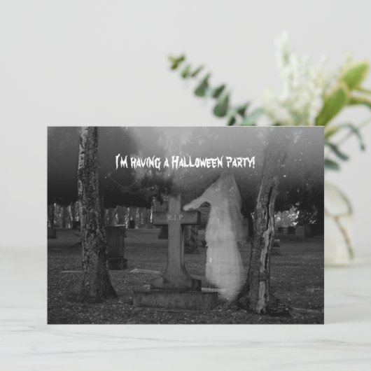 Halloween-Party Einladung (Stehend Vorderseite)