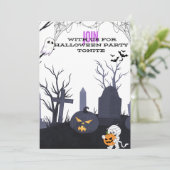 Halloween-Party Einladung (Stehend Vorderseite)