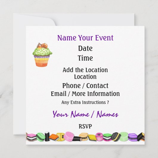 Halloween-Party Einladung (Rückseite)