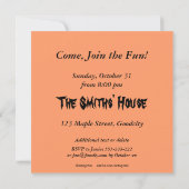 Halloween-Party Einladung (Rückseite)