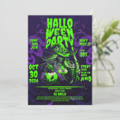 Halloween-Party Einladung (Stehend Vorderseite)
