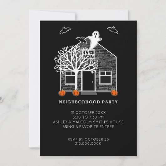 Halloween-Party Einladung (Vorderseite)