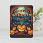Halloween-Party Einladung (Stehend Vorderseite)