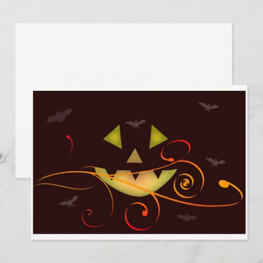 Halloween-Party Einladung (Vorne/Hinten)