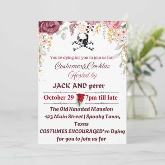 Halloween-Party Einladung (Stehend Vorderseite)