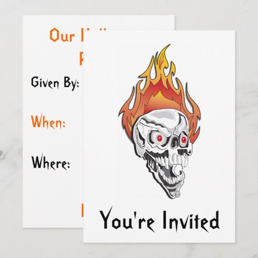 Halloween-Party Einladung (Vorne/Hinten)