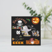 Halloween-Party Einladung (Stehend Vorderseite)