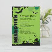 Halloween-Party Einladung (Stehend Vorderseite)