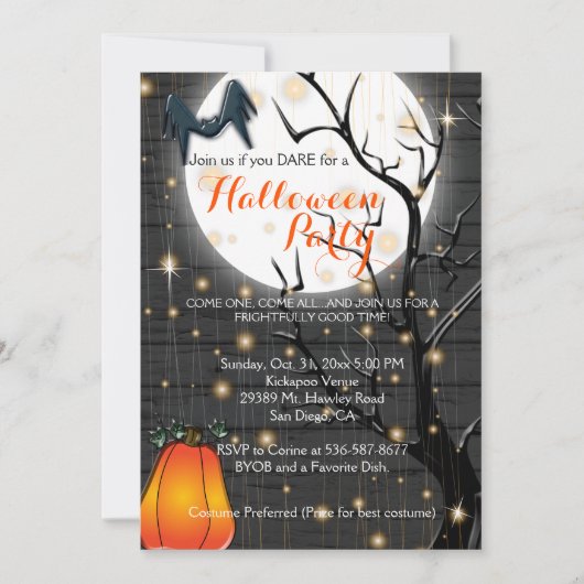 Halloween-Party Einladung (Vorderseite)