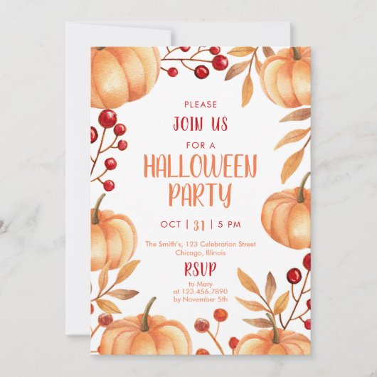 Halloween-Party Einladung (Vorderseite)