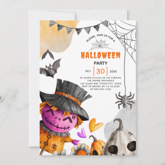 Halloween-Party Einladung (Vorderseite)