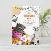 Halloween-Party Einladung (Stehend Vorderseite)