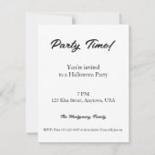 Halloween-Party Einladung (Rückseite)