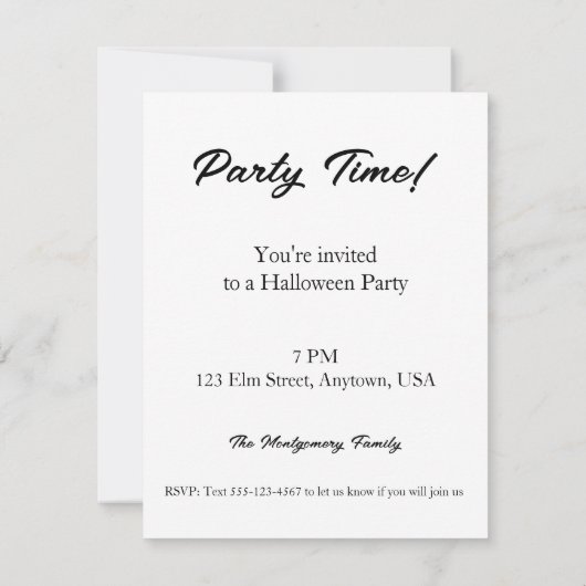 Halloween-Party Einladung (Rückseite)