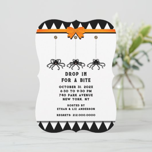 Halloween-Party Einladung (Stehend Vorderseite)