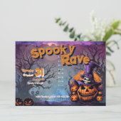 Halloween-Party Einladung (Stehend Vorderseite)