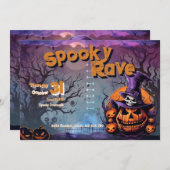 Halloween-Party Einladung (Vorne/Hinten)