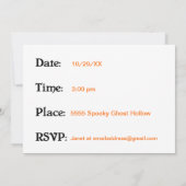 Halloween-Party Einladung (Rückseite)