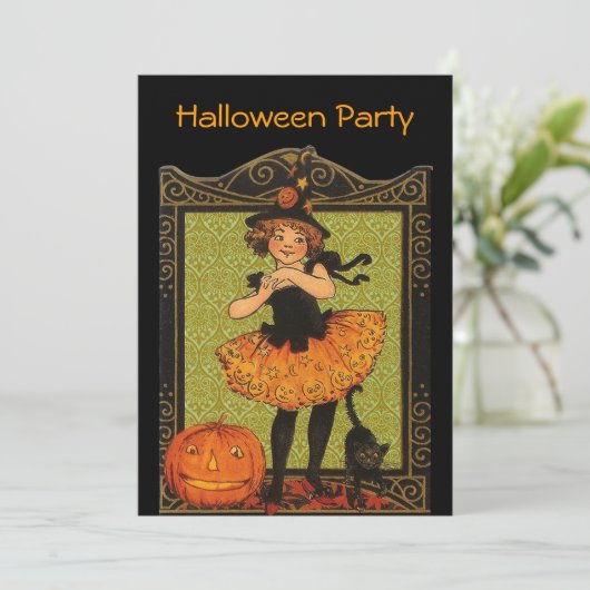 Halloween-Party Einladung (Stehend Vorderseite)