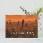 Halloween-Party Einladung (Stehend Vorderseite)