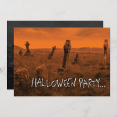 Halloween-Party Einladung (Vorne/Hinten)