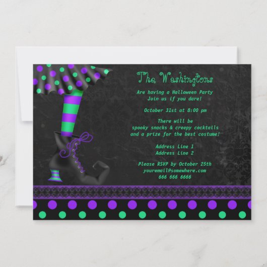 Halloween-Party Einladung (Rückseite)