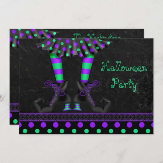 Halloween-Party Einladung (Vorne/Hinten)
