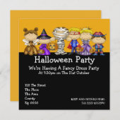 Halloween-Party Einladung (Vorne/Hinten)