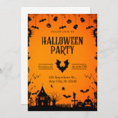 Halloween-Party Einladung (Vorne/Hinten)