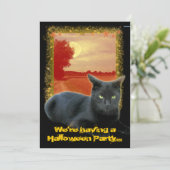 Halloween-Party... Einladung (Stehend Vorderseite)