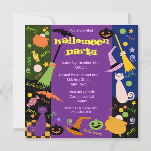 Halloween-Party Einladung 0001 (Vorderseite)